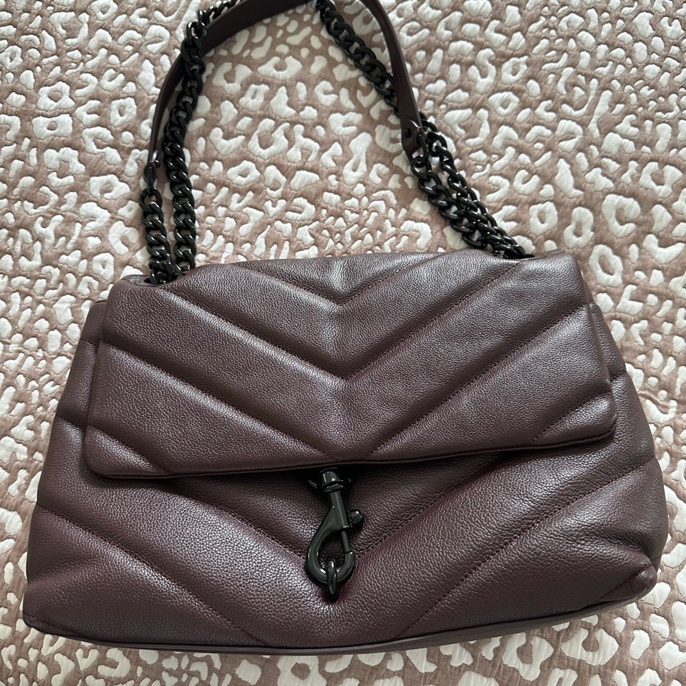 Elegant Oxblood Leather Shoulder Bag